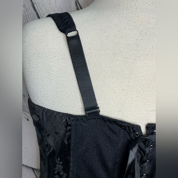 Vintage Intimate Attitudes Bustier Camisole Black Size 40 - Picture 3 of 7